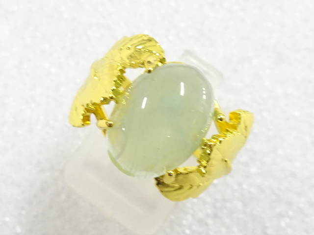 JAPANESE KIMONO / ANTIQUE COLORED STONE RING (SIZE 17)